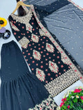 Elegant Eid Special Sharara Set with Dupatta and Embroidery