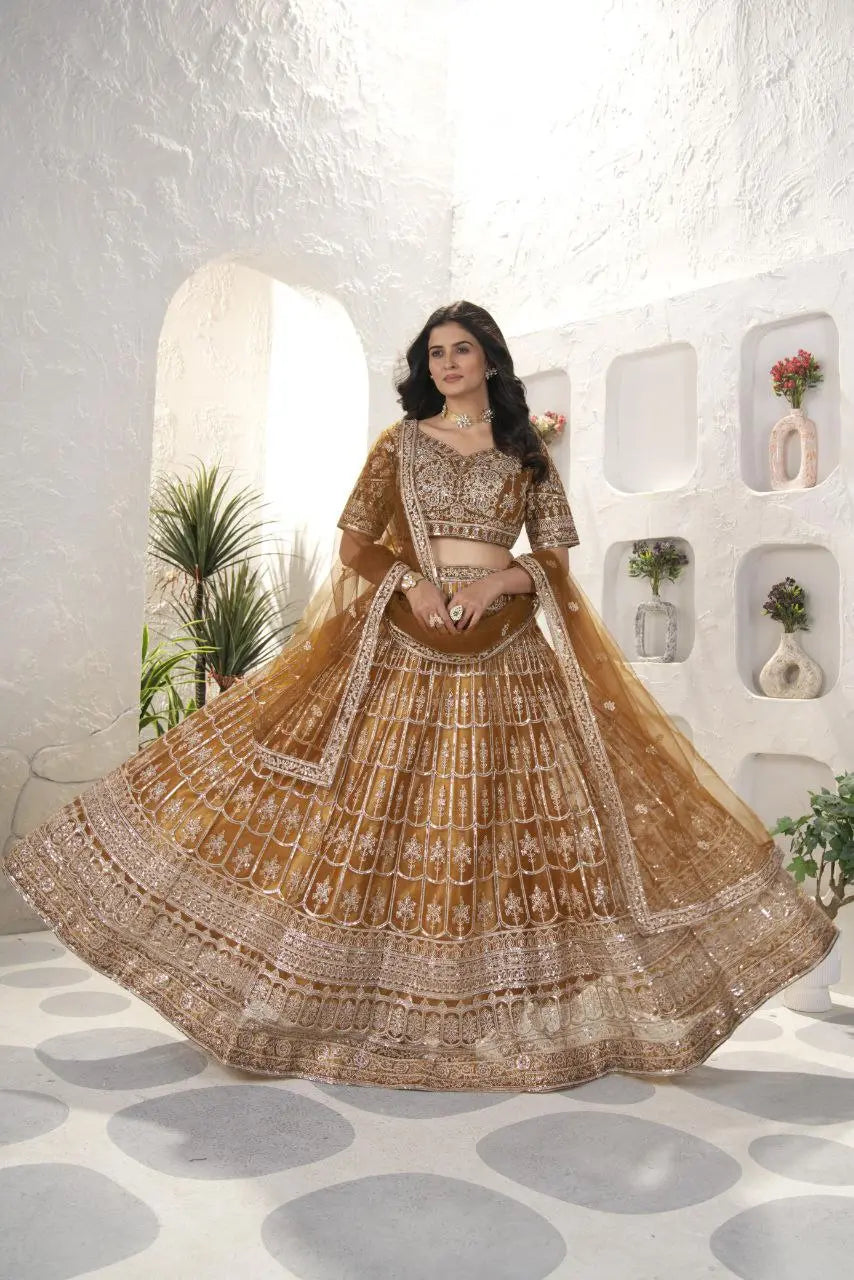 Fashion Lehenga with Embroidery Sequence Design Work