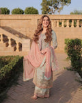 Designer Sharara Suit with Embroidery Sequence Work and Dupatta