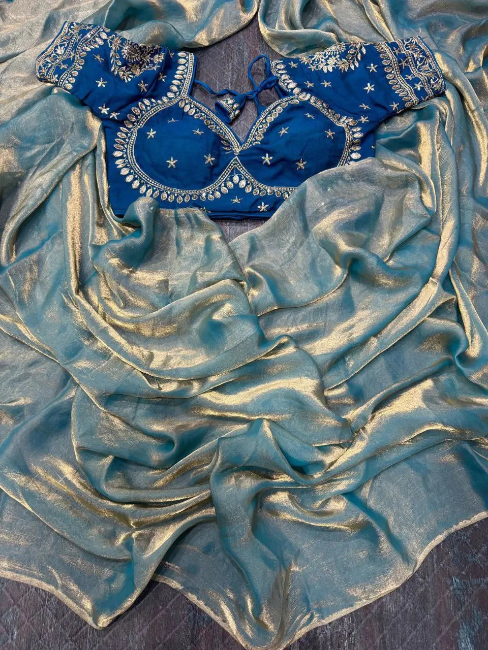 Premium Space Silk Saree with Rich Texture and Detailing