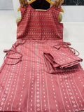 Latest Sleeveless Kurti for Women – Stylish and comfortable cotton outfit with beautiful digital prints.