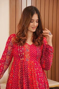 Latkan & Lace Embellished Dress – Trendy ethnic wear with attractive detailing for special occasions.