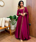 Presenting New  Pure Vichitra Silk Gwon Pent and Dupatta Set Fully Stitched Ready To Wear NextBuy
