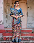 Banarasi Silk Digital Print Saree – Designer Wedding Saree Online NextBuy