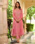 BEUTIQUE WEAR TRENDING FAUX GEORGETTE  EMBROIDERED WITH REAL FOIL WORK TOP, PANT AND DUPATTA - NextBuy