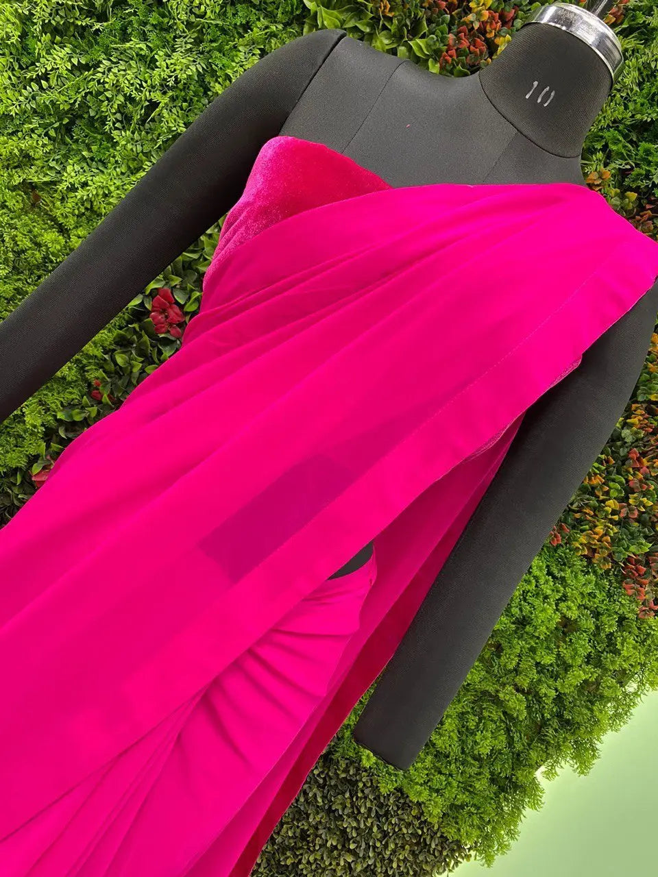 GEORGETTE SAREE WITH VISCOS VELVET BLOUSE - NextBuy