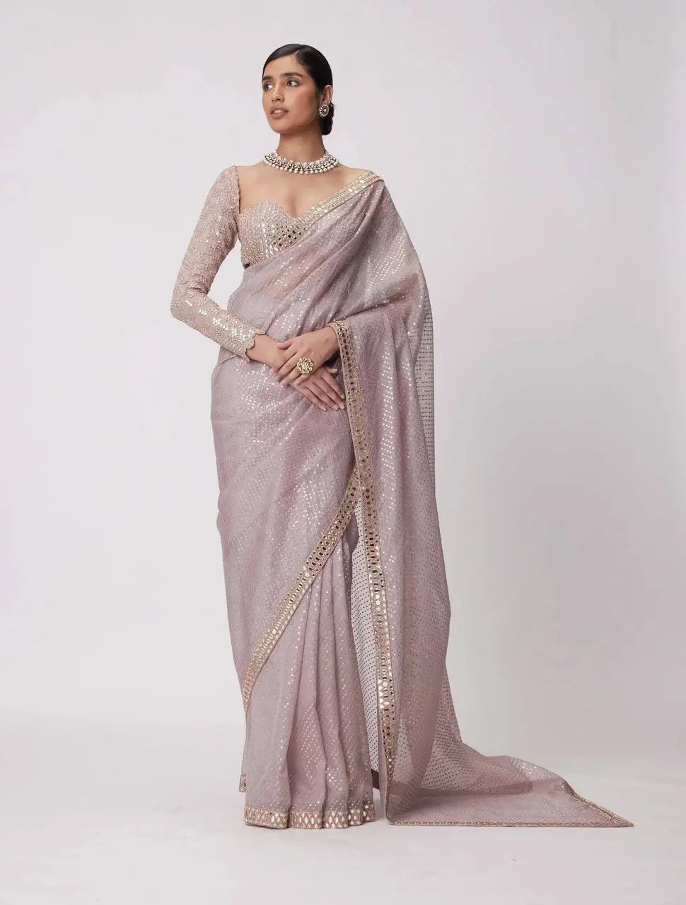 Bollywood BlockBuster Orignal Mirror Design Saree NextBuy