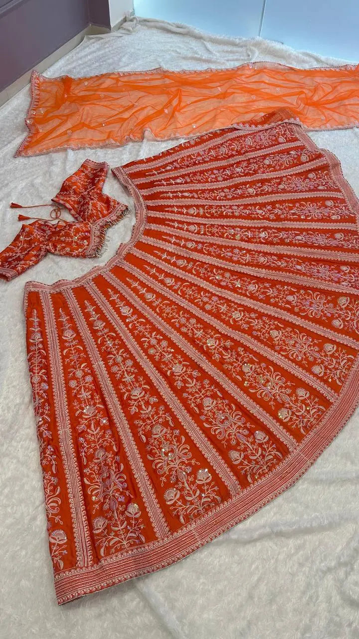 The Traditional Elegance And Modern Style The Vibrant Color Lehenga NextBuy