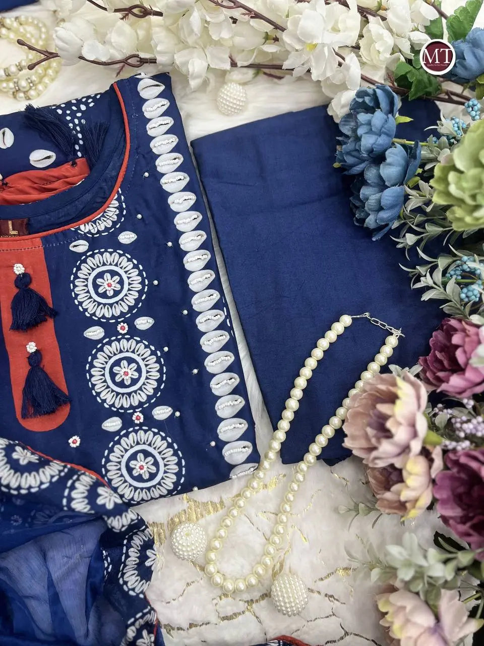 Blue Printed Suit Set NextBuy