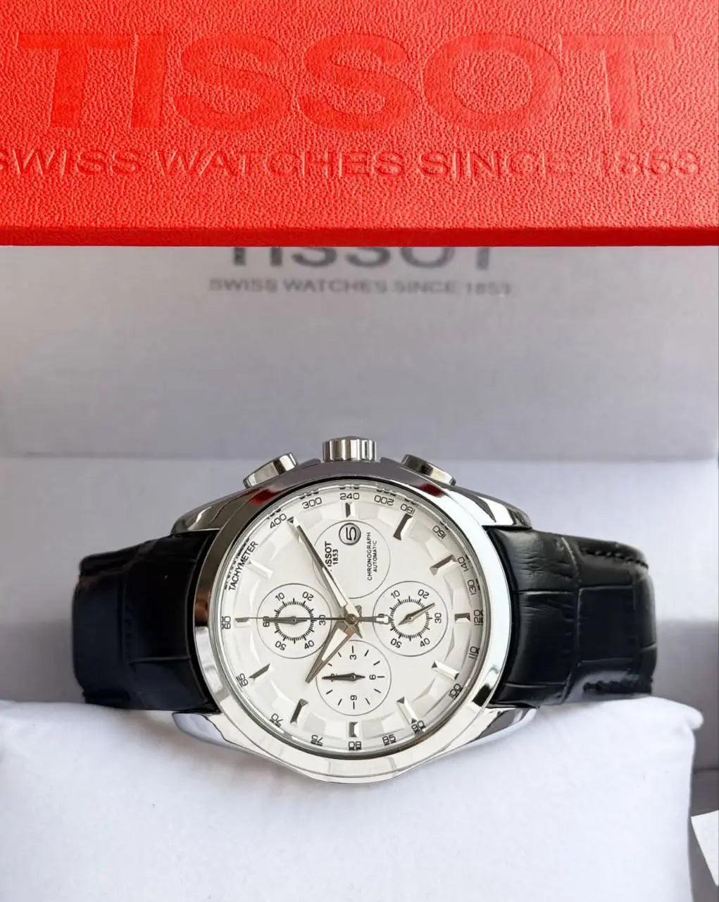 Tissot Couturier 1853 Brown & Silver Leather Watch for Him | Original Quality & Chronograph NextBuy