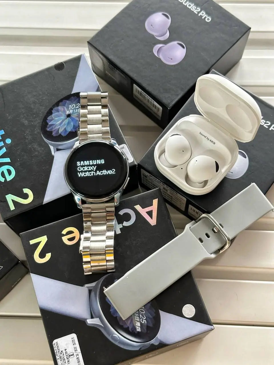Luxury Duo Combo 2025 - Active 2 Smartwatch & Buds 2 Pro | Premium Quality, Bluetooth Calling & More NextBuy