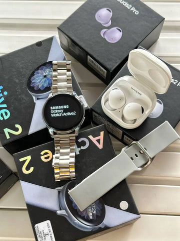 Luxury Duo Combo 2025 - Active 2 Smartwatch & Buds 2 Pro | Premium Quality, Bluetooth Calling & More NextBuy