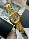 Super High-Quality Rado Diastar Automatic Watch - Gold Dial & Full Gold Metal Chain NextBuy