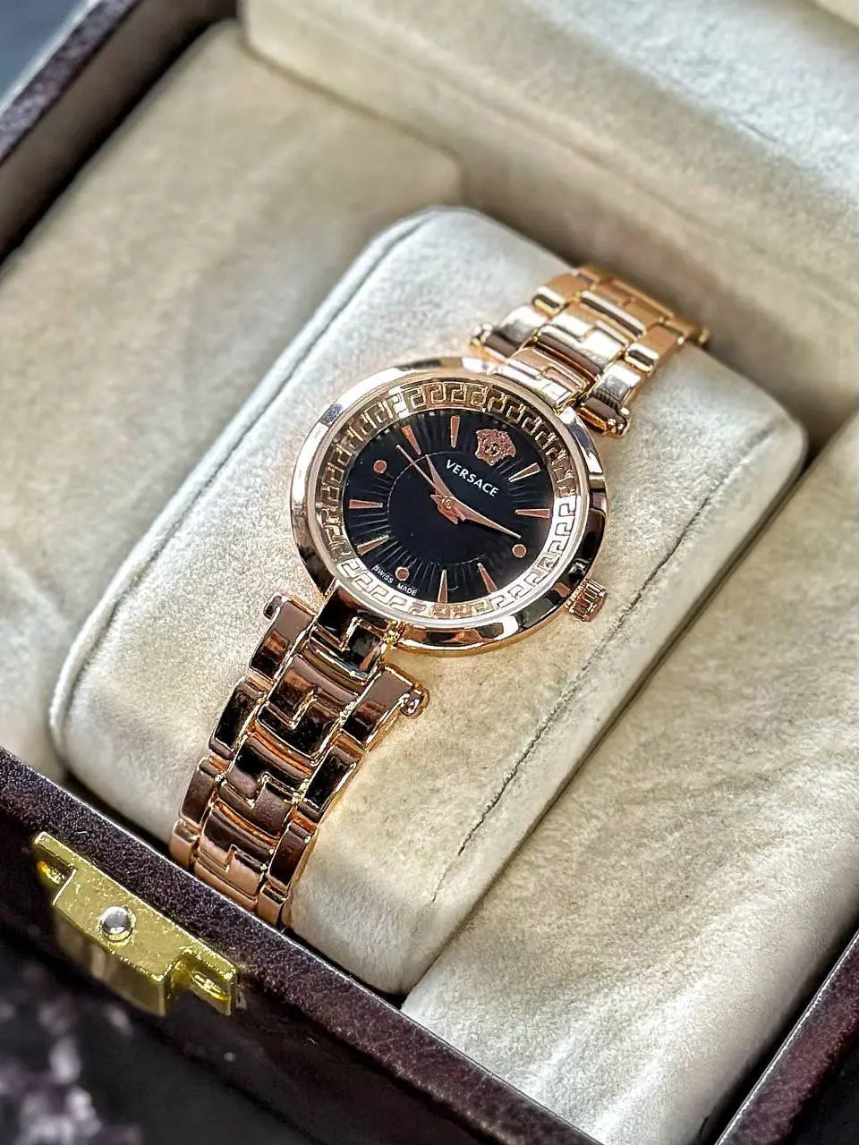 Versace Women’s Watch Rose Gold & Black Dial at a Budget Price NextBuy
