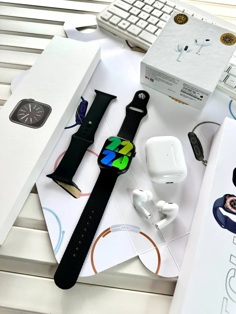 Ultimate Tech Upgrade Apple Watch Series 9 – This luxury combo includes the Apple Watch Series 9, delivering top-tier performance and modern design for tech enthusiasts.