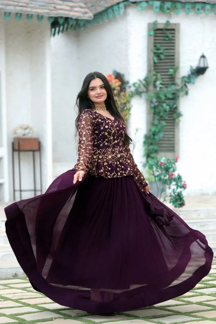 Premium Designer Sequins Embroiderd Readymade Lehenga Choli Set NextBuy