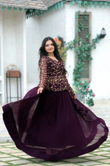 Premium Designer Sequins Embroiderd Readymade Lehenga Choli Set NextBuy