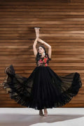 New Launching Designer Printed Black Long Gown NextBuy