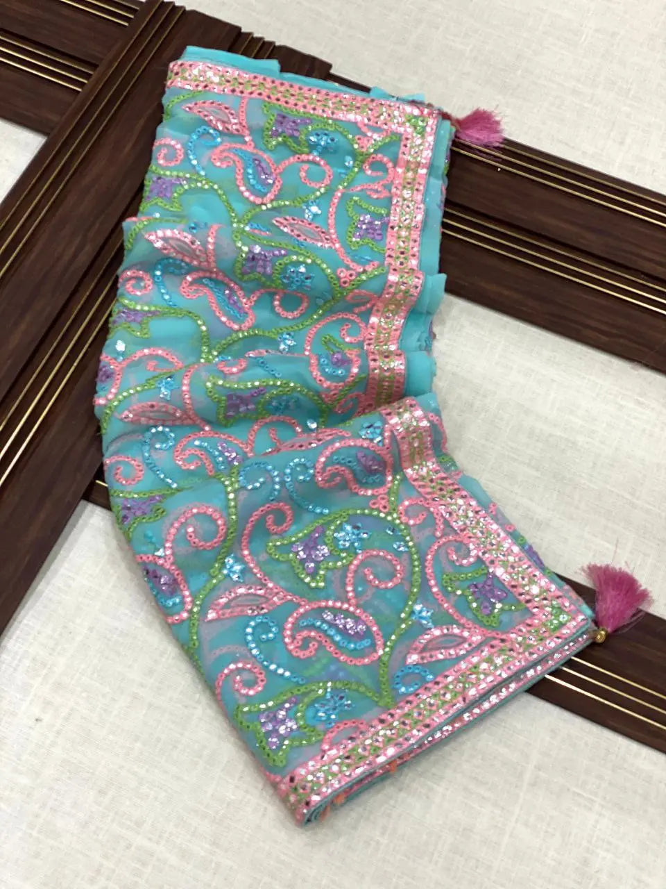 Gotapatti Georgette Designer Saree NextBuy