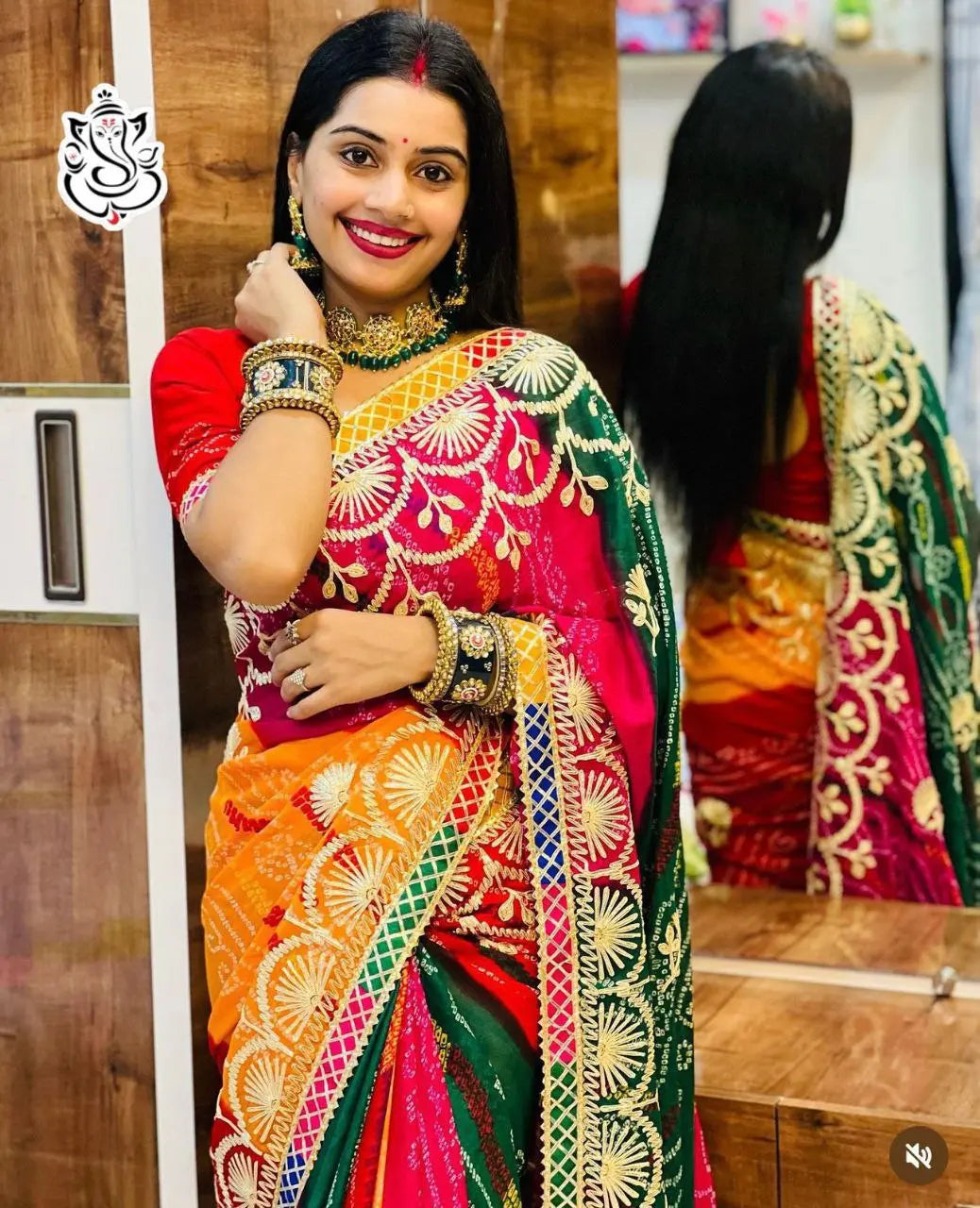 Traditional Bandhej Saree NextBuy