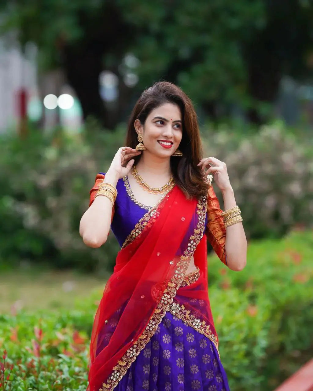 Kanjiveram Silk Zari Lehanga With Blouse Along With Banarashi Silk Duppta NextBuy