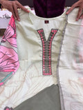 Women Floral Straight Mirror Worked Kurta Pants Set with Dupatta NextBuy