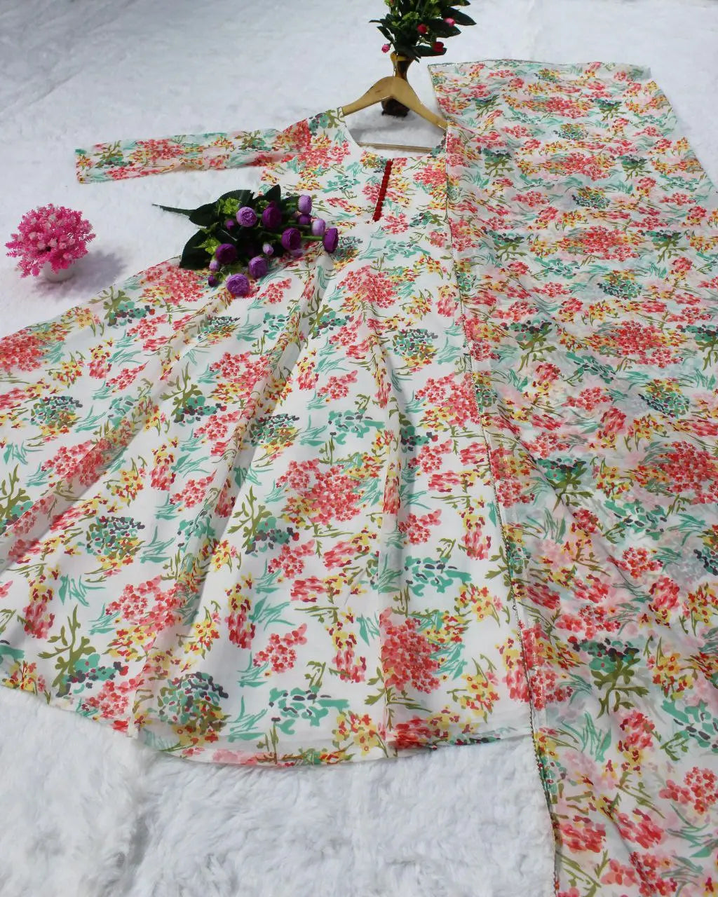 Georgette(Fully Stitched) With Digital Print Work NextBuy