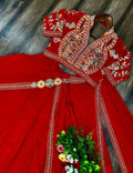 EXCLUSIVE FANCY PARTY WEAR FIYONA SILK LEHENGA SAREE WITH HEAVY WORK BLOUSE AND BELT NextBuy
