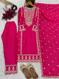 Presenting New Collection Heavy Chinon Silk Top-Bottom And Dupatta Set Fully Stitched Ready To Wear NextBuy