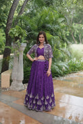 Pure Chinnon With Rich Embroidered Sequins Work (Full-Stitched) NextBuy