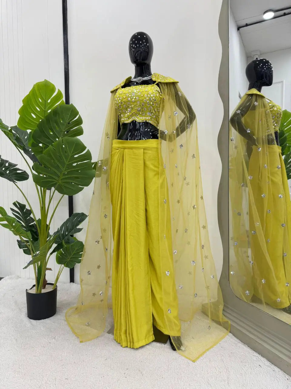 Ready to Wear Dhoti Style With Srug and Unstich Choli NextBuy