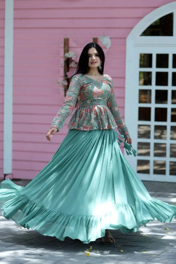 Premium Designer Sequins Embroidered Lehenga Choli Set NextBuy