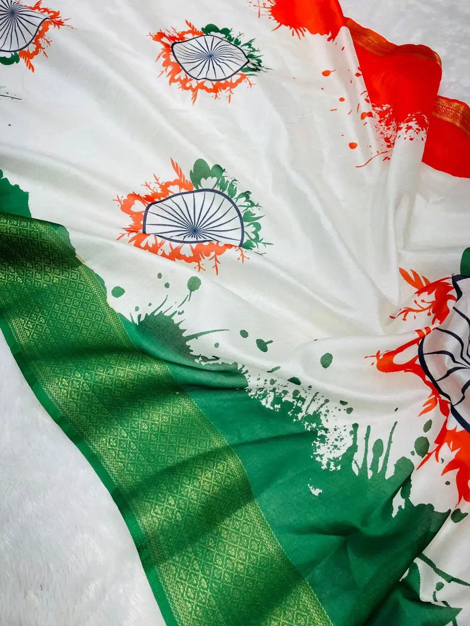 Triranga Printed Saree - Celebrate India's National Festival in Style NextBuy