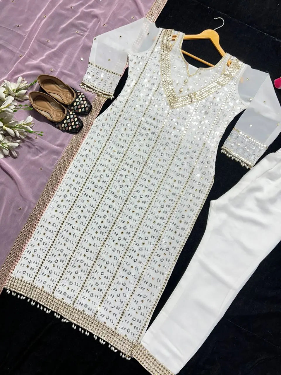 Summer Special Designer Party Wear Long Pakistani Suit - Fancy Embroidery & Sequence Work NextBuy