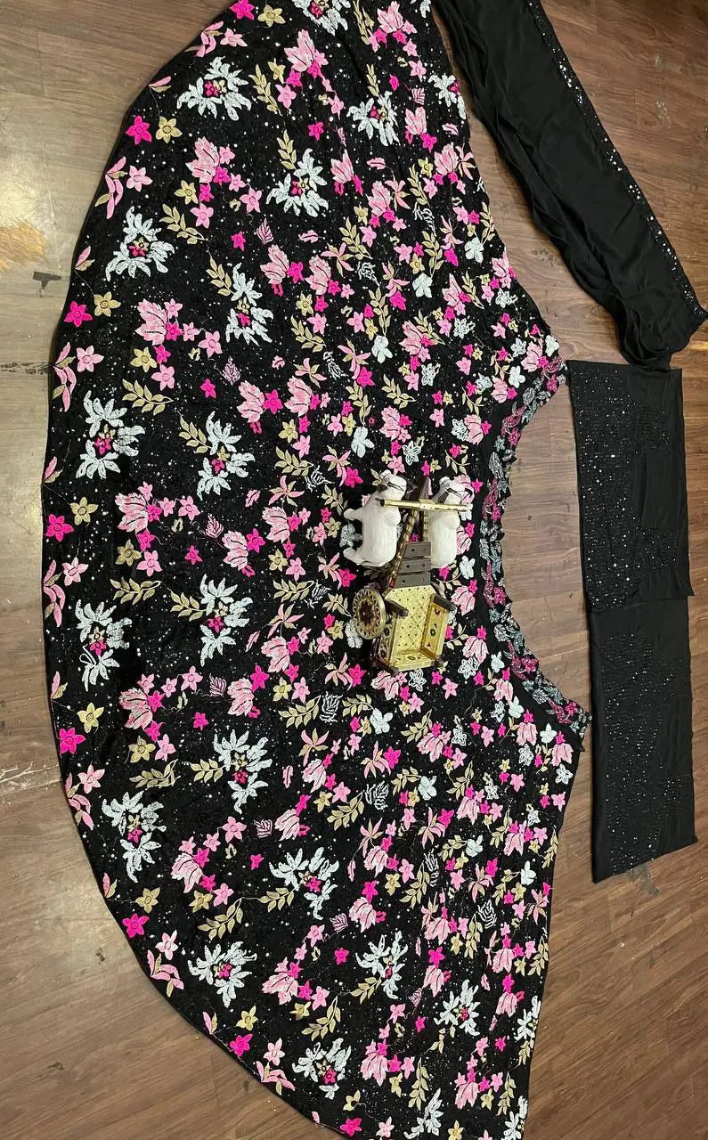 Launching 4 Meter Flared Double Sequins Work – Party Wear Lehenga NextBuy