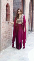 Premium Designer Indo-Western Lehenga with Full Embroidery Work – Sarara, Shrug & Blouse Set NextBuy