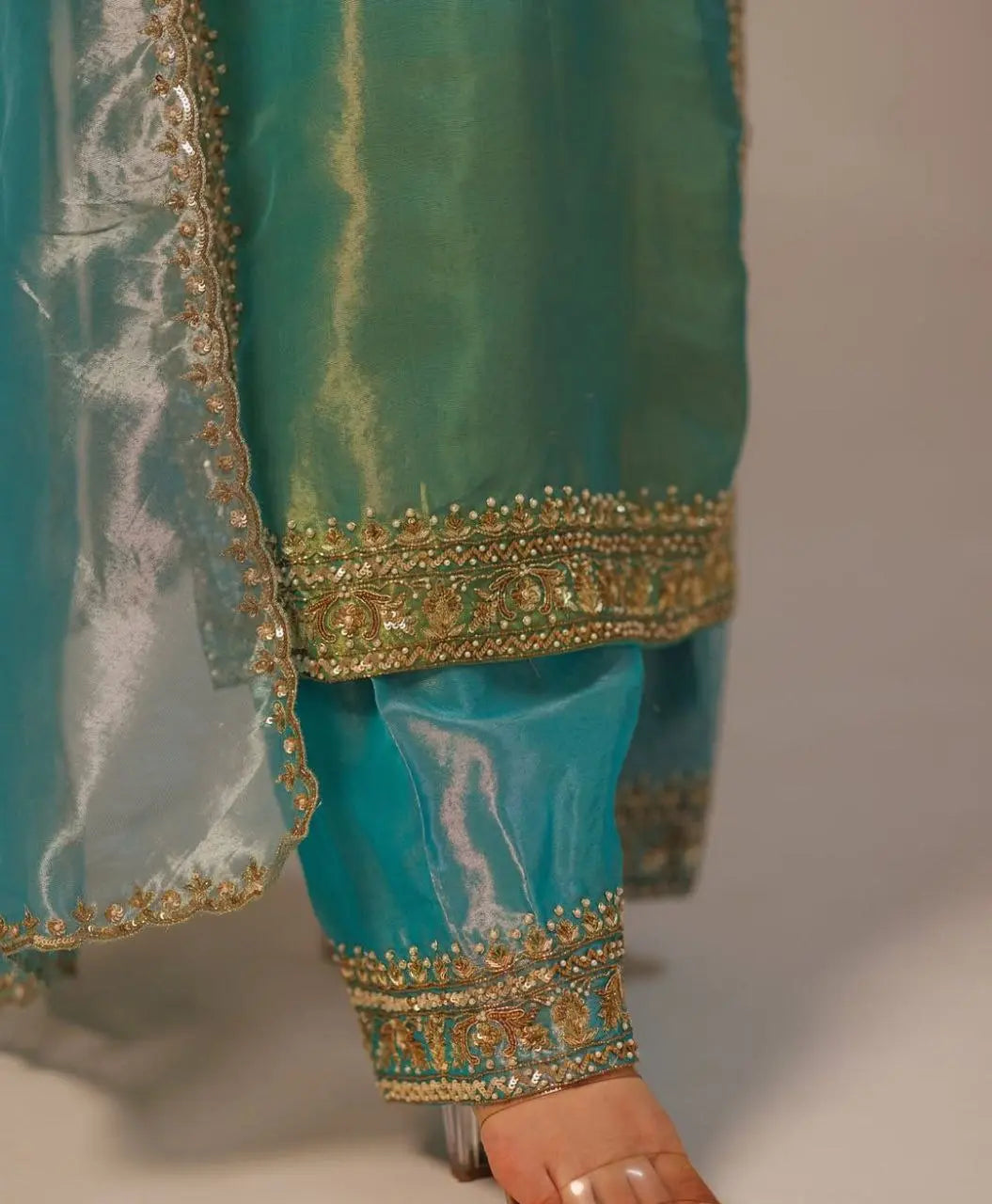 Embroidered Top, Palazzo Pants, and Dupatta Set NextBuy