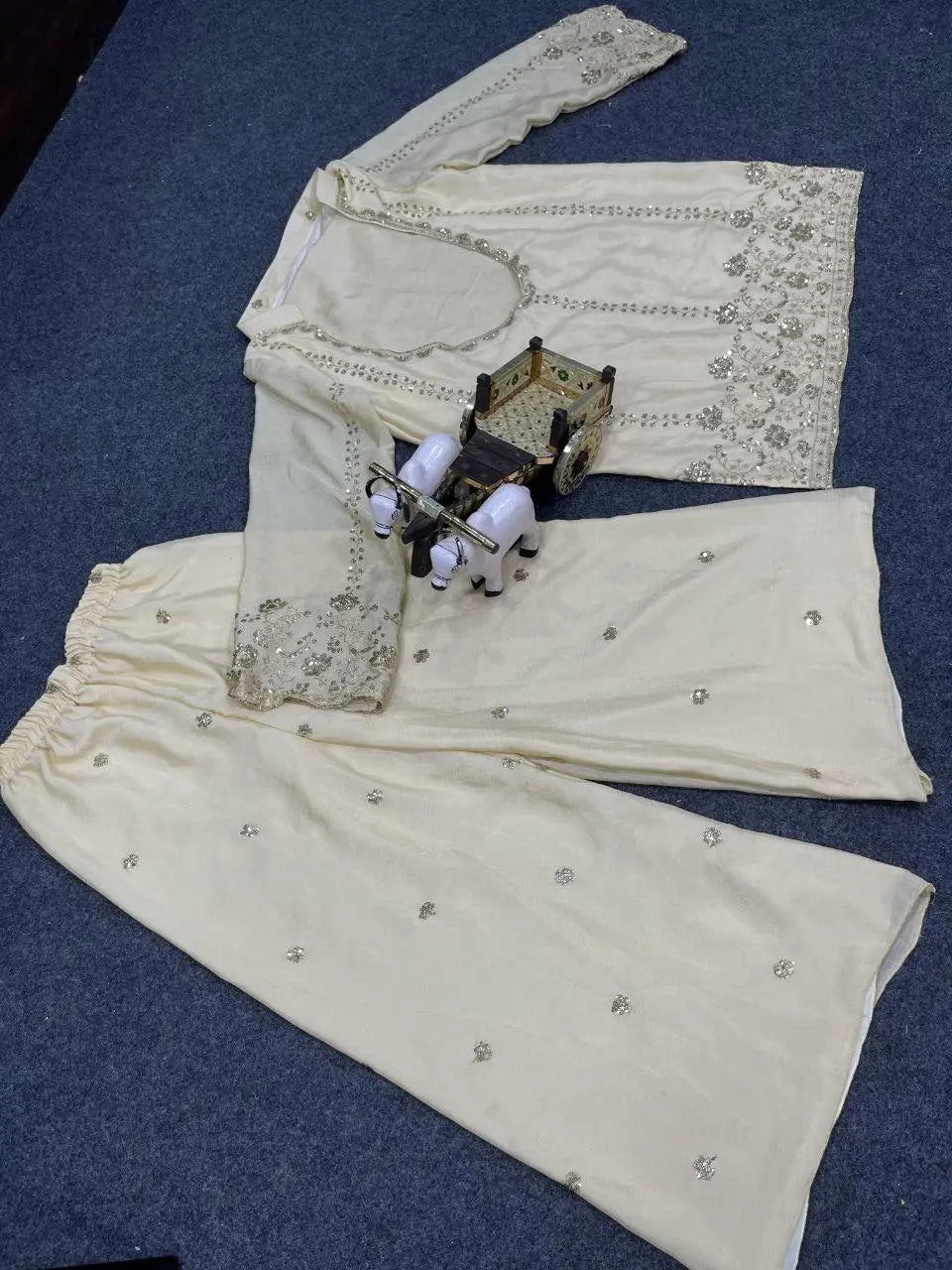 Stylish Chinon Silk Top with Embroidery Sequins Work for Special Occasions