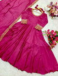 Presenting New  Pure Vichitra Silk Gwon Pent and Dupatta Set Fully Stitched Ready To Wear NextBuy