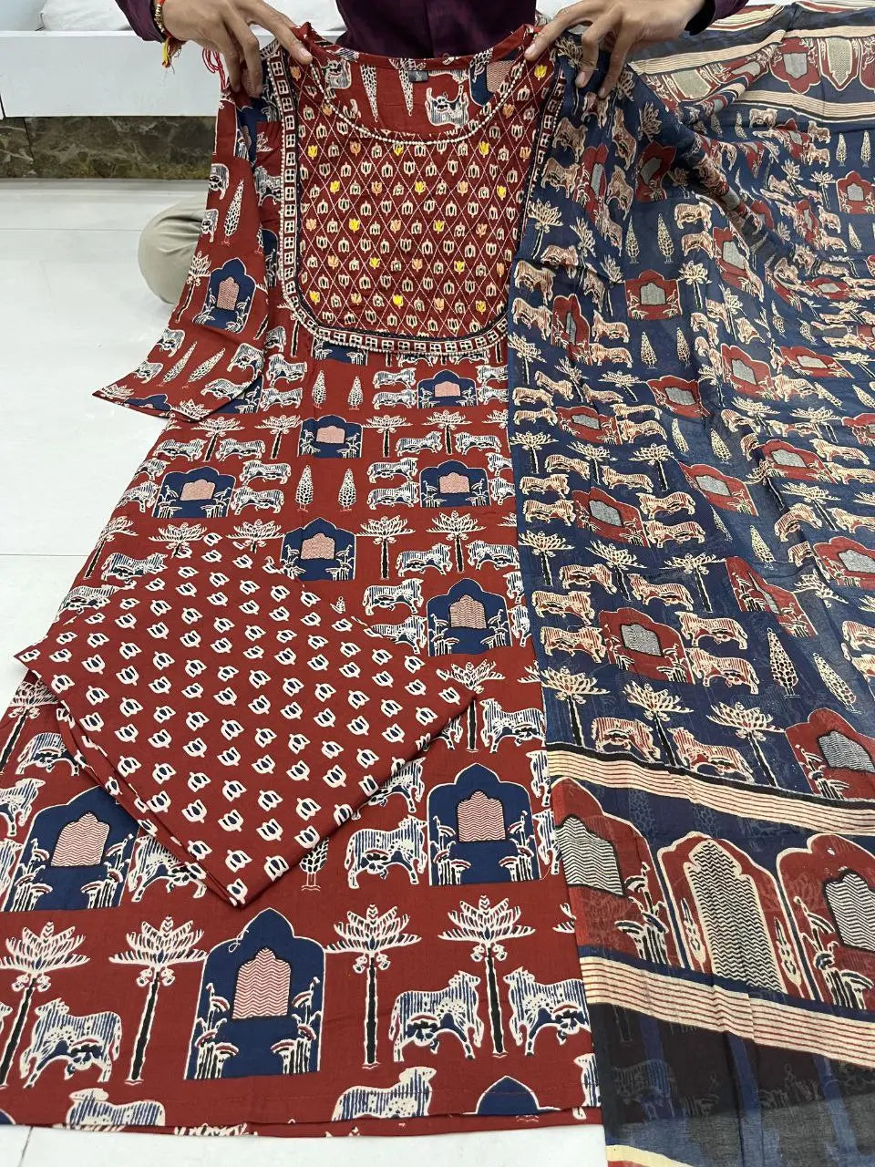 Elegant Straight Kurta Set for Women – Handwork Cotton Suit Sale NextBuy