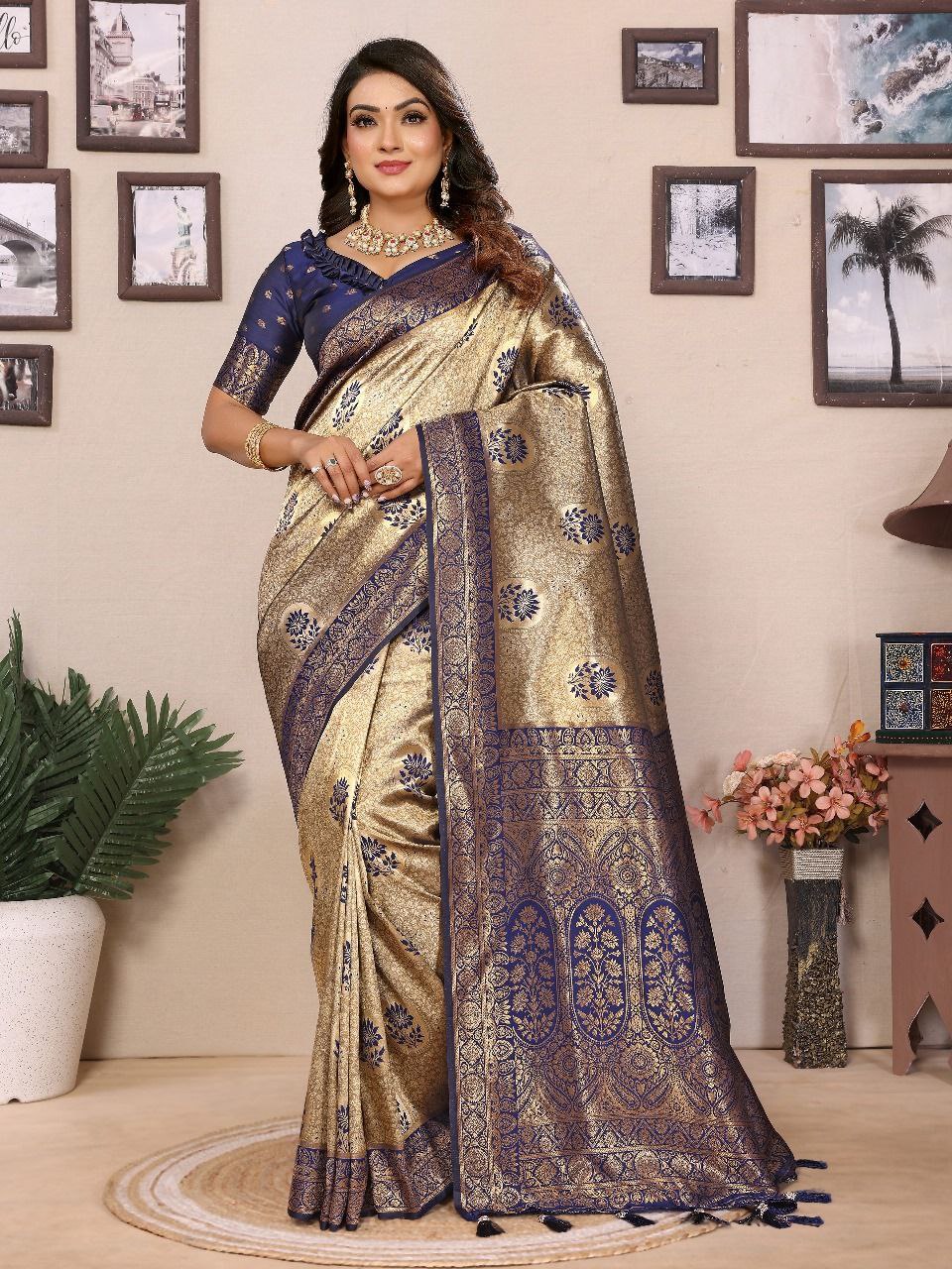 Tissue Silk Sarees - Elegant Handloom Zari Weaving Collection NextBuy