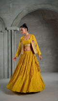 Festival Special Crop Top with Jacket & Lehenga – Designer Ethnic Wear NextBuy