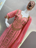 BEUTIQUE WEAR TRENDING FAUX GEORGETTE  EMBROIDERED WITH REAL FOIL WORK TOP, PANT AND DUPATTA - NextBuy