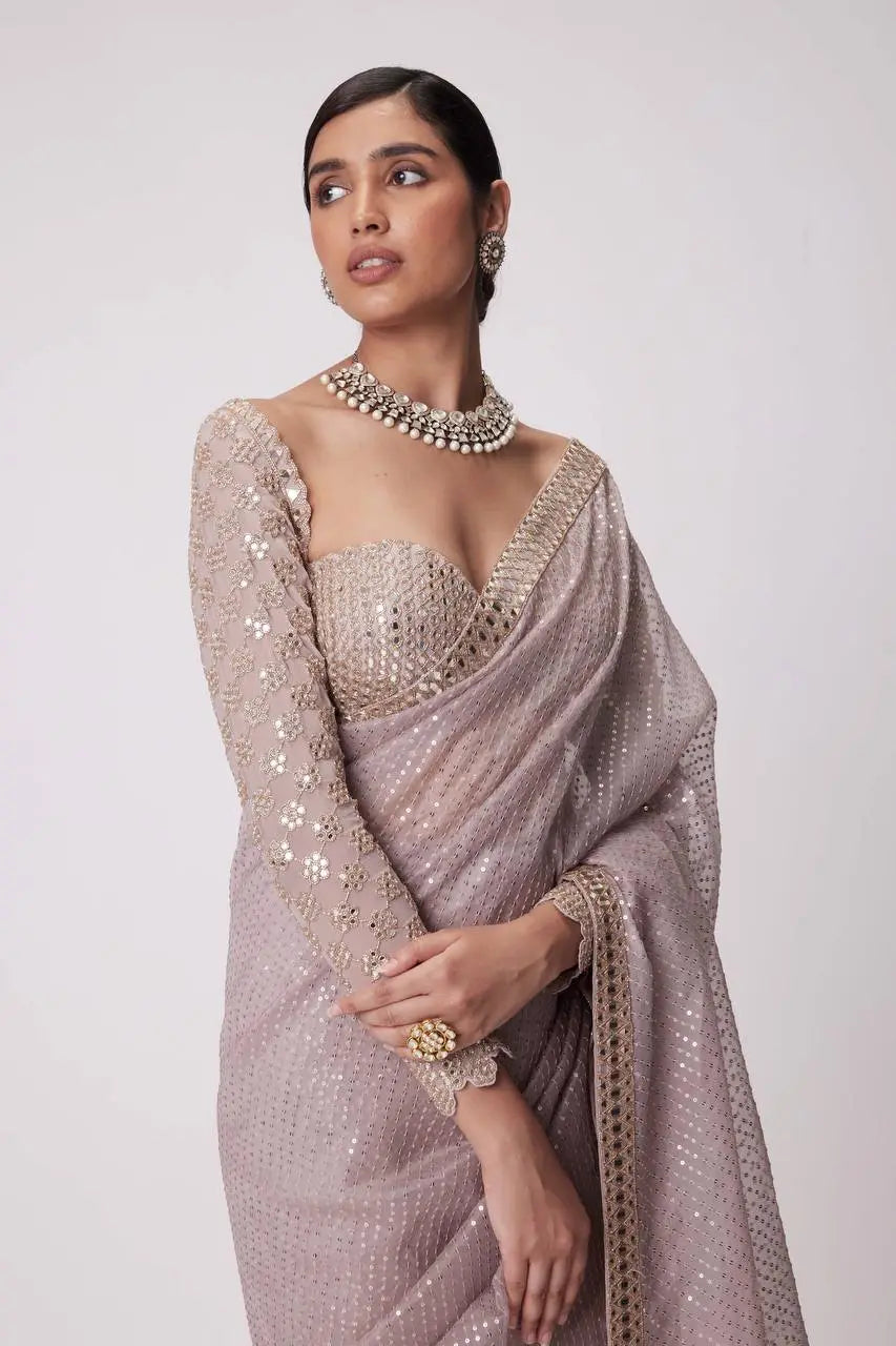 Bollywood BlockBuster Orignal Mirror Design Saree NextBuy