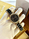Michael Kors Luxury Black & Gold Stylish Girls Watch NextBuy