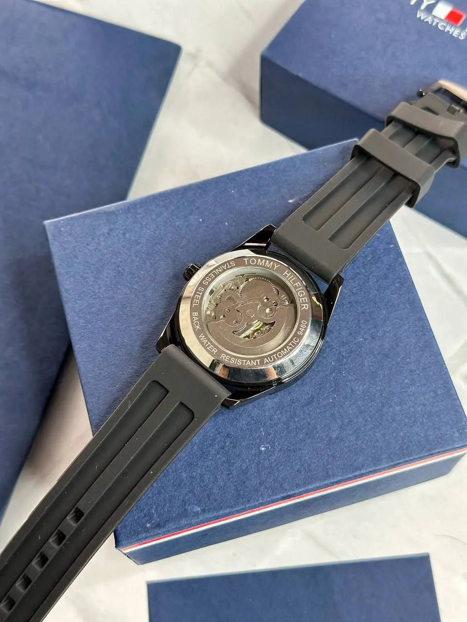 Tommy Hilfiger Modern Automatic Men's Watch | Premium 43mm, Open Front & Back Machinery NextBuy