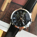 Fossil FS4812 Men's Watch with premium leather strap and chronograph