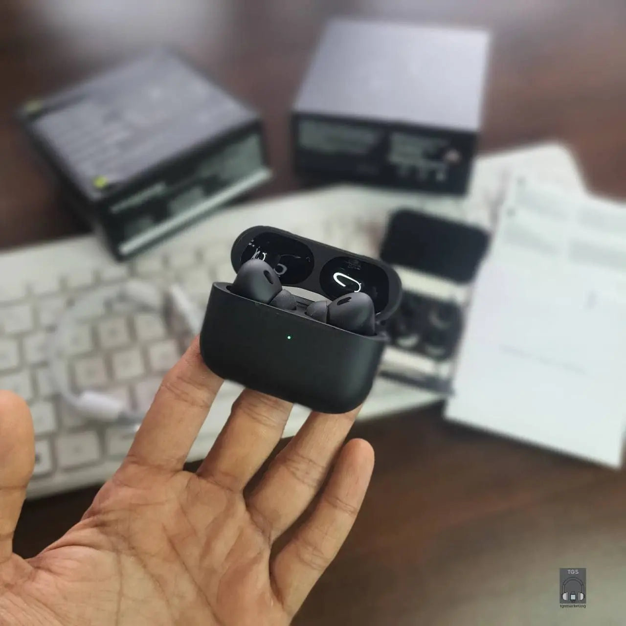 AirPods Pro 2 Matte Black | 2nd Gen with Case & Sensors