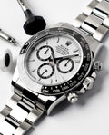 Rolex Daytona 116500LN White Dial Chronograph Watch with Ceramic Bezel