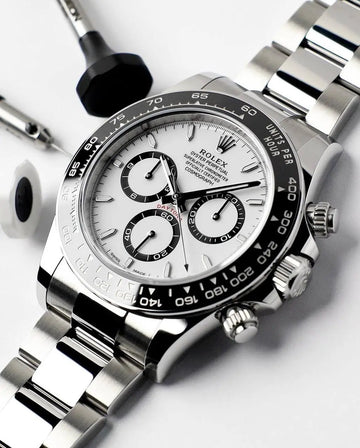 Rolex Daytona 116500LN White Dial Chronograph Watch with Ceramic Bezel